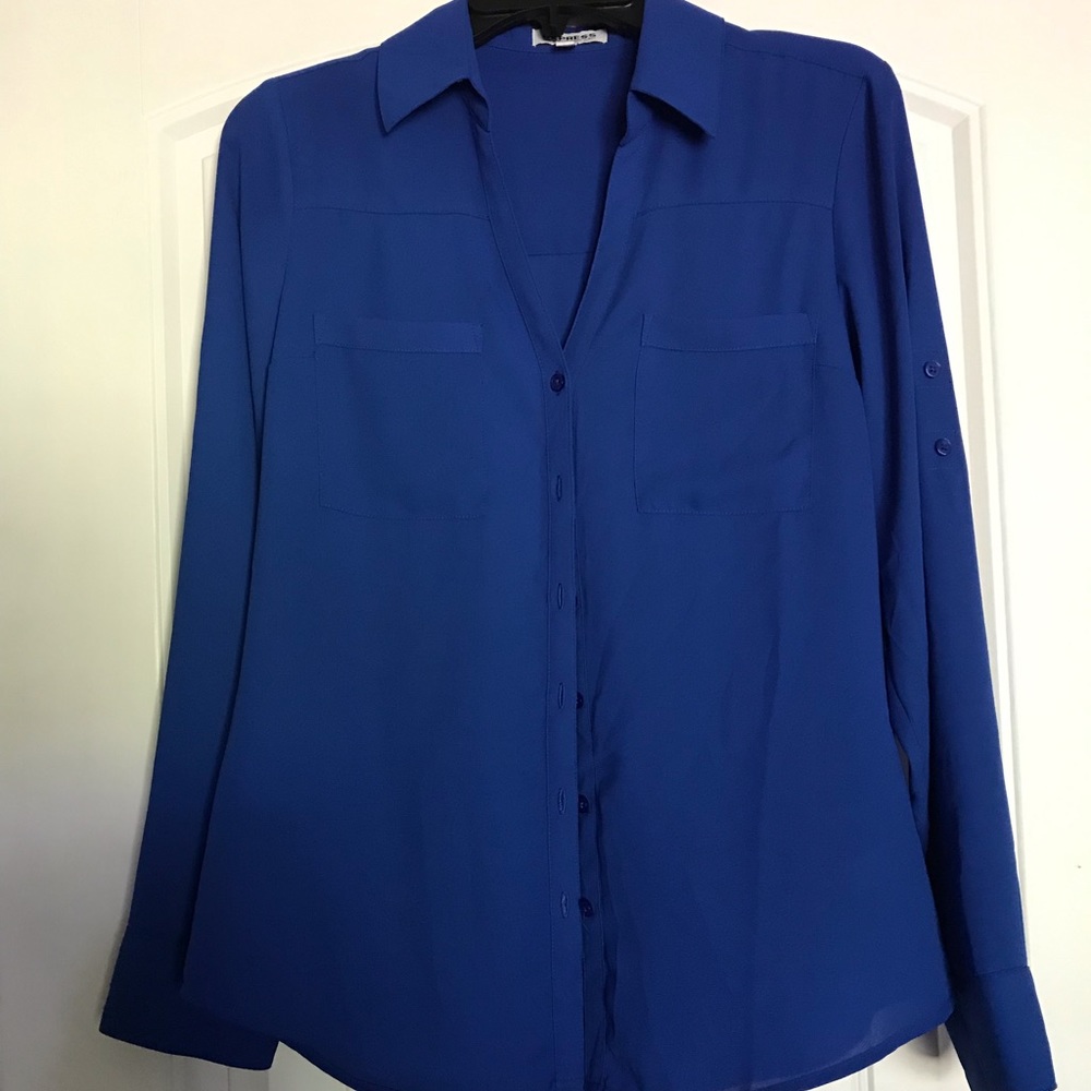 Blue Long Sleeve Button Up